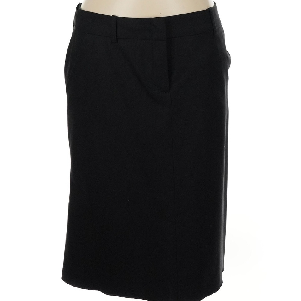 BCBGMAXAZRIA Wool Classic Black Knee Length Midi Pencil Skirt Women’s Size 6 S